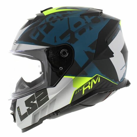 CASCO LS2 FF 800 STORM SPRINTER NEGRO PLATA COBALT