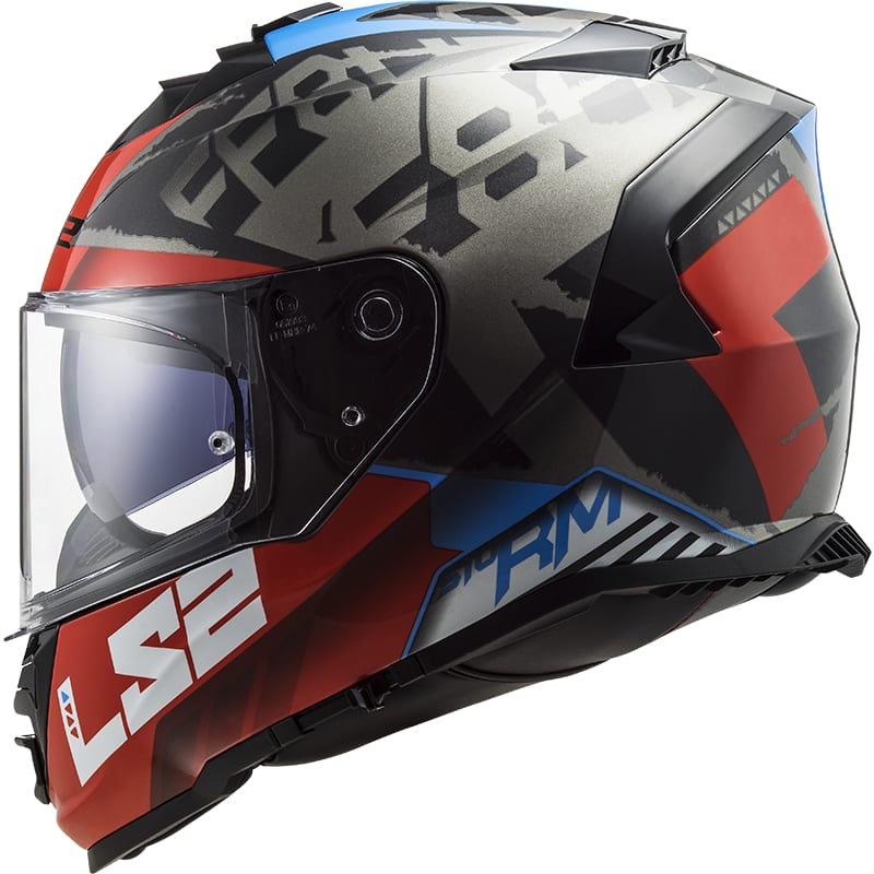 CASCO LS2 FF 800 STORM SPRINTER NEGRO ROJO TITANIO
