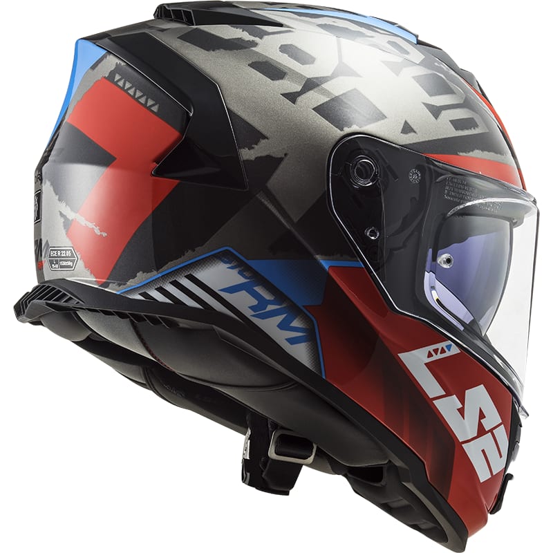 CASCO LS2 FF 800 STORM SPRINTER NEGRO ROJO TITANIO