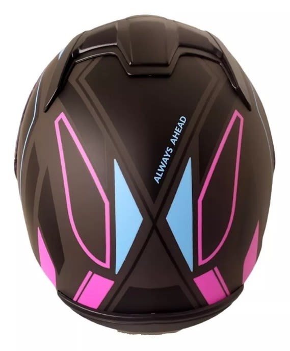 CASCO LS2 FF 352 CYPRESS NEGRO AZUL FUCSIA MAT