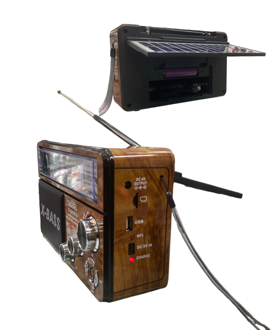 RADIO X-BASS SOLAR A PILA RECARGABLE PANEL ABATIBLE 1604652