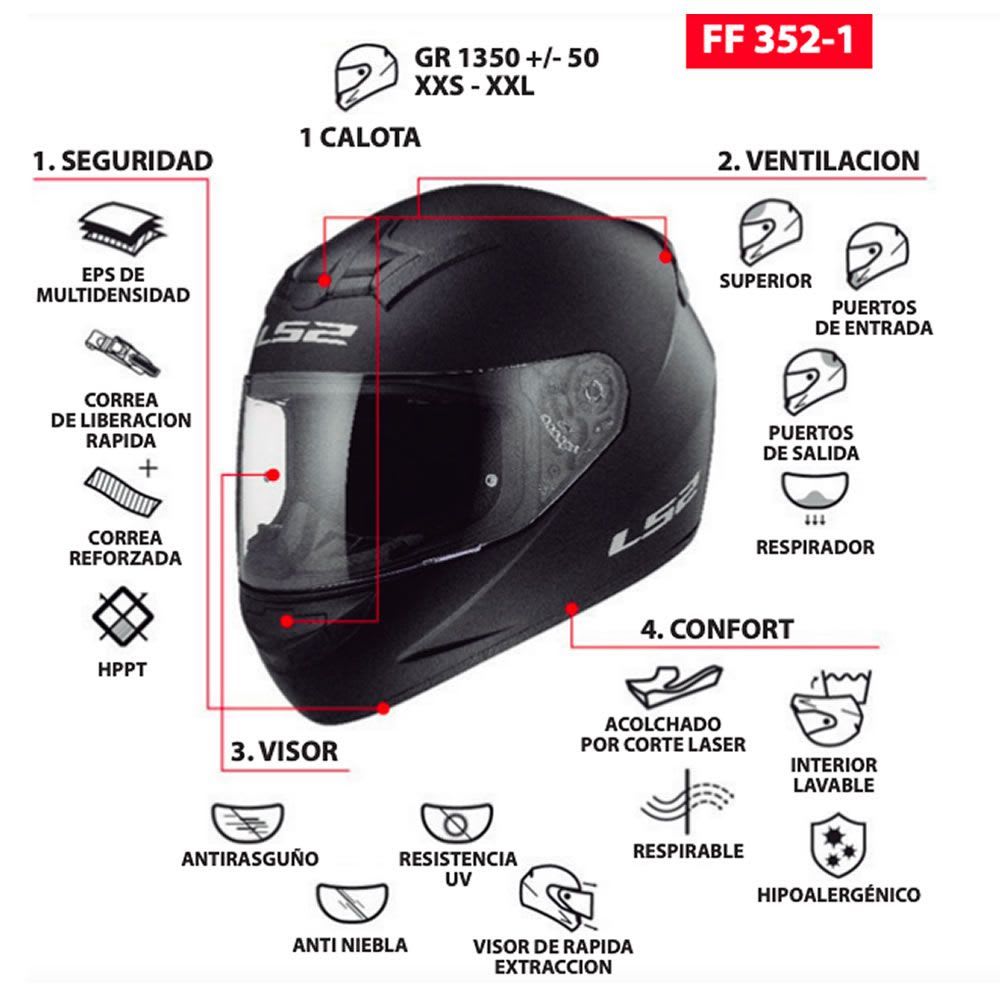 CASCO LS2 FF 352 BETHA AMARILLO AZUL MARINO