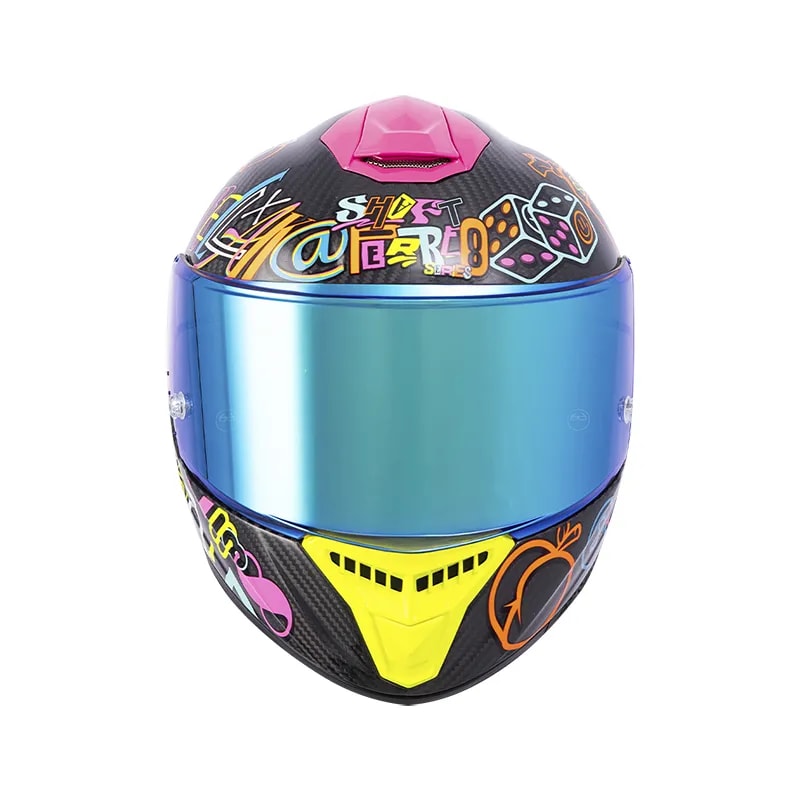 CASCO SHAFT 620 CARBON 888 AGUDELO + PLK + VISOR