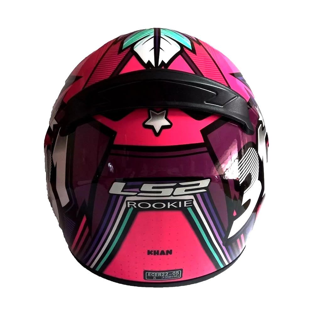 CASCO LS2 FF 352 KHAN FUCSIA BLANCO