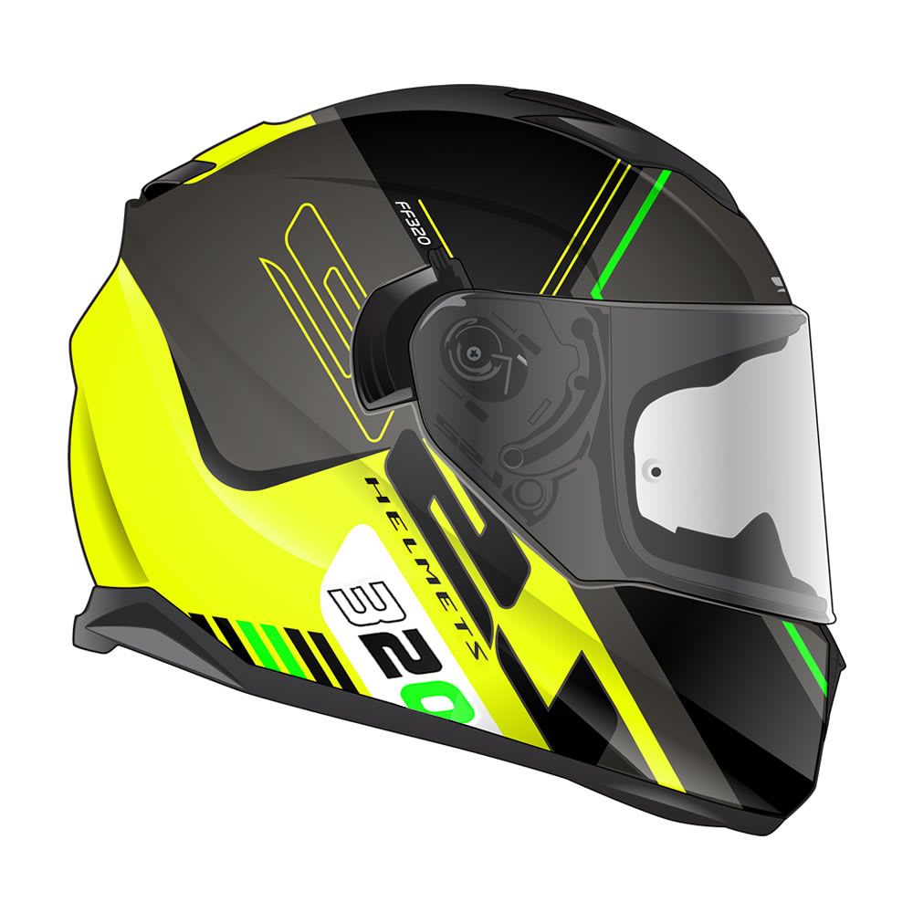 CASCO LS2 FF320 STREAM EVO SCHE NEGRO AMARILLO
