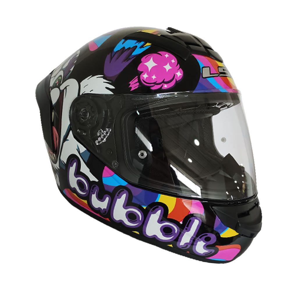 CASCO LS2 FF 352 EVO BUBBLE NEGRO