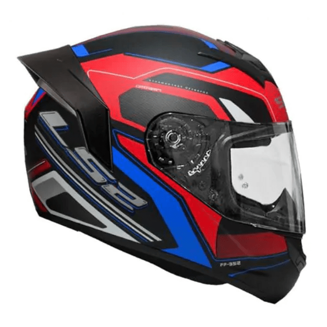 CASCO LS2 FF 352 EVO DYNAMIC NEG ROJO MAT