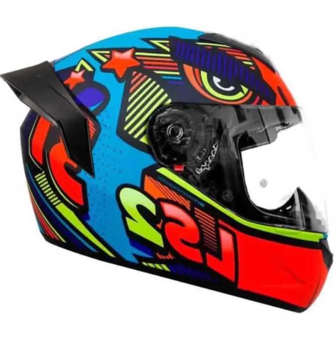 CASCO LS2 FF 352 EVO KHAN AZUL NARANJA