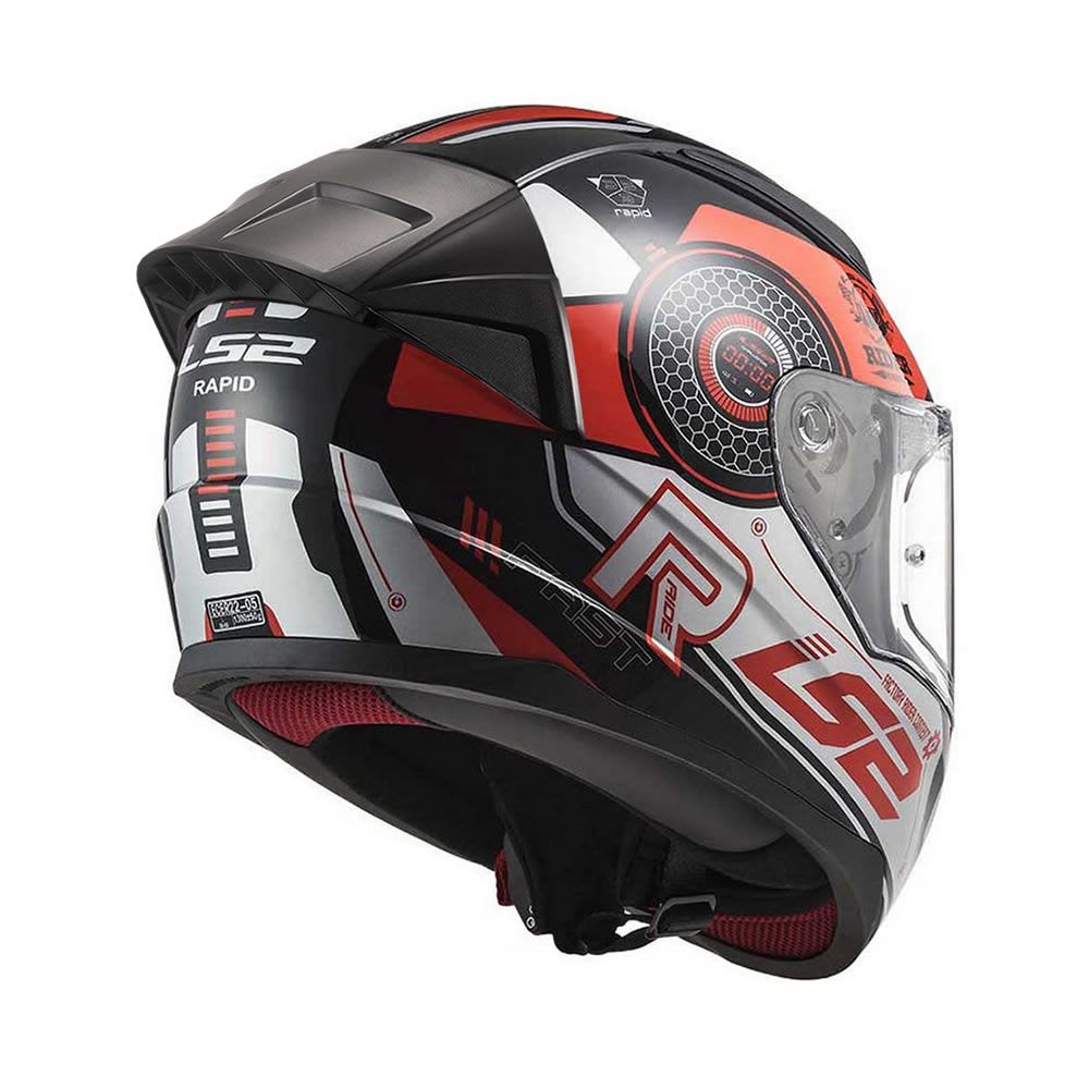 CASCO LS2 FF 353 EVO RAPID STRATUS NEG ROJ GRIS