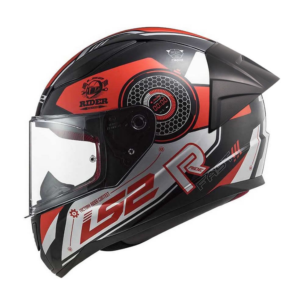 CASCO LS2 FF 353 EVO RAPID STRATUS NEG ROJ GRIS