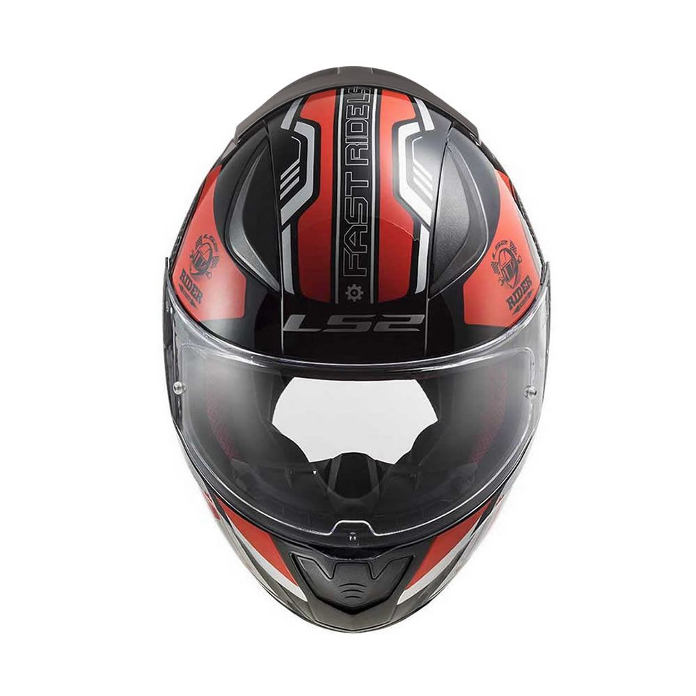 CASCO LS2 FF 353 EVO RAPID STRATUS NEG ROJ GRIS
