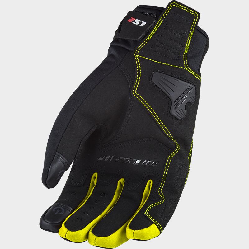 GUANTE LS2 JET II NEGRO AMARILLO HOMBRE