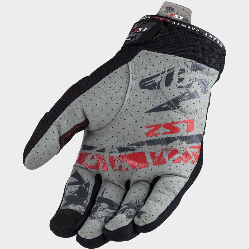 GUANTE LS2 CHAKI NEGRO HOMBRE