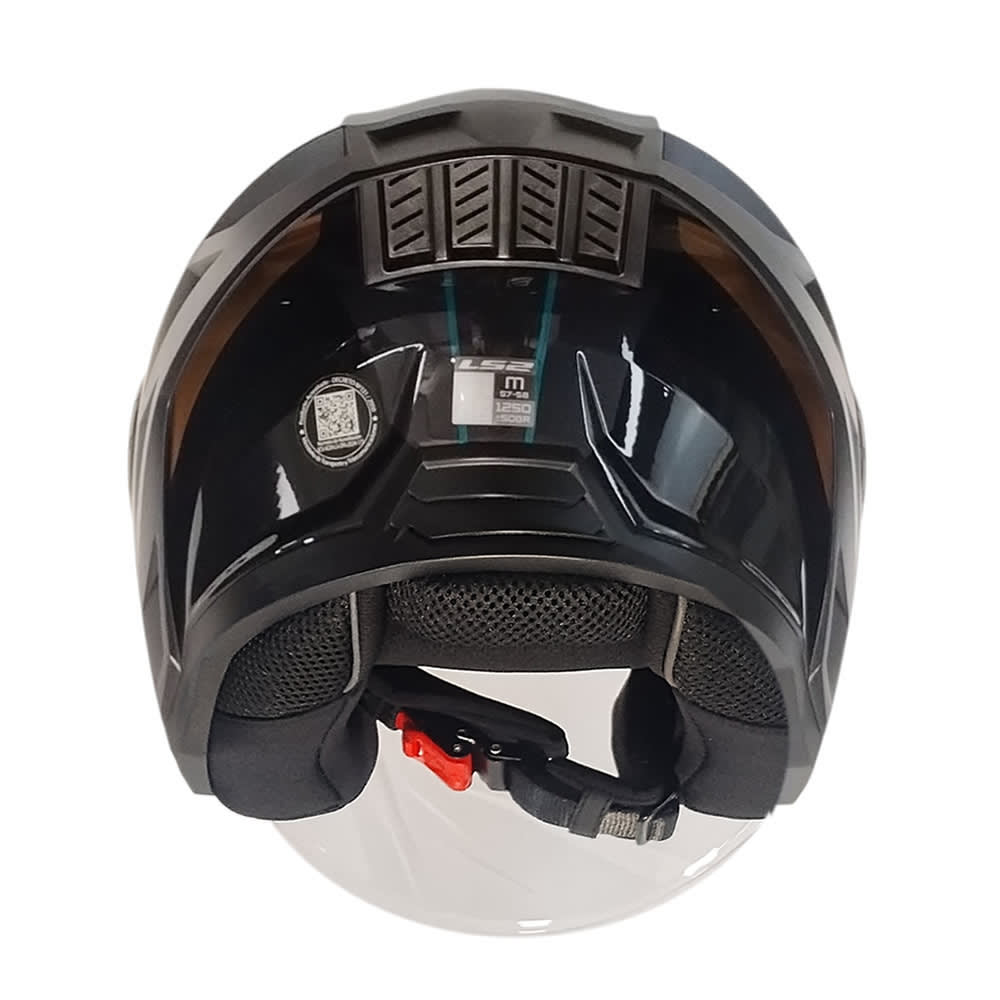 CASCO ABIERTO LS2 OF616 AIRFLOW II COVER BLANCO CAFE