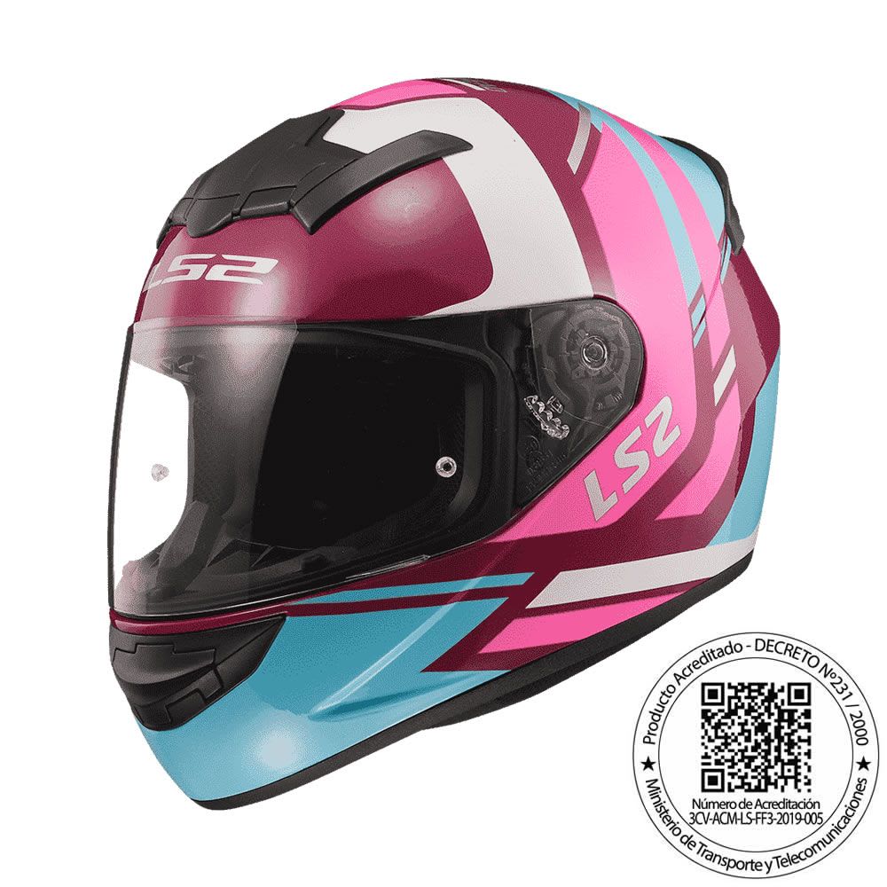CASCO LS2 FF 352 EVO DOWN MORADO FUCSIA MATE