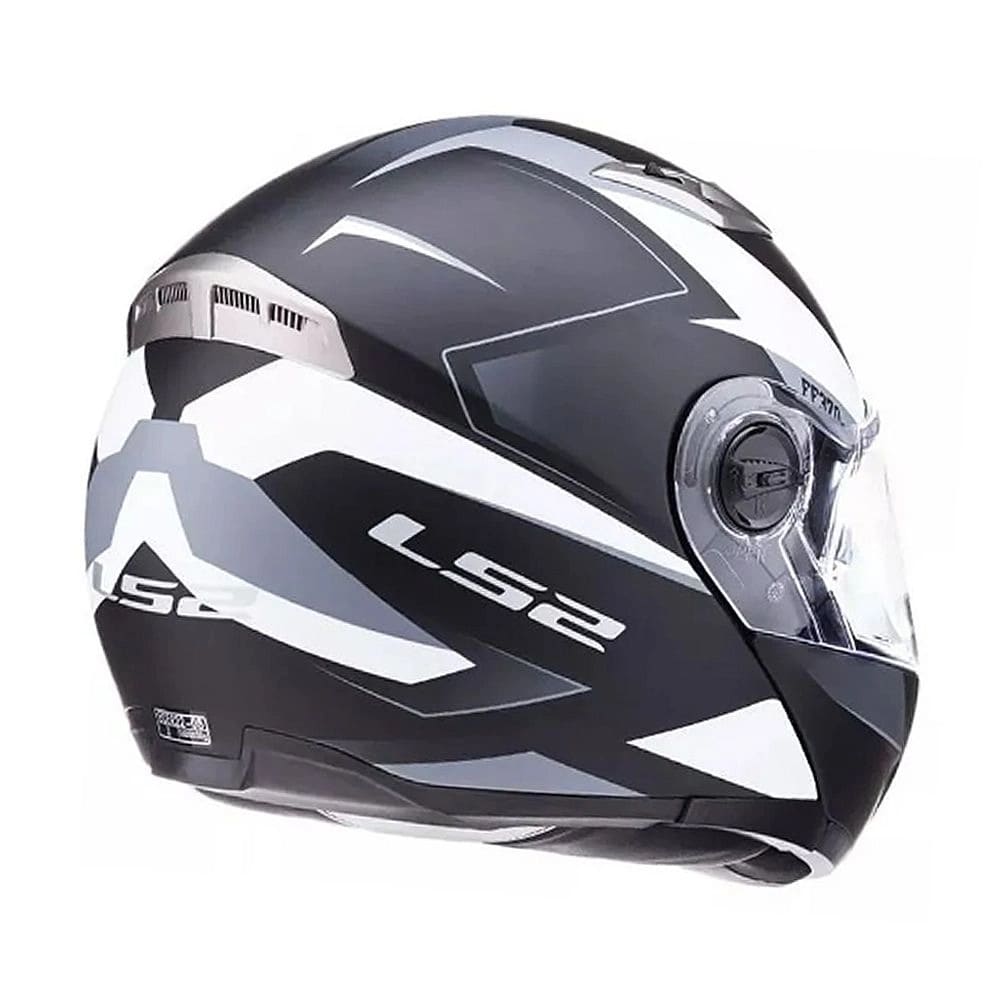 CASCO LS2 FF370 EASY STRIP NEGRO BLANCO