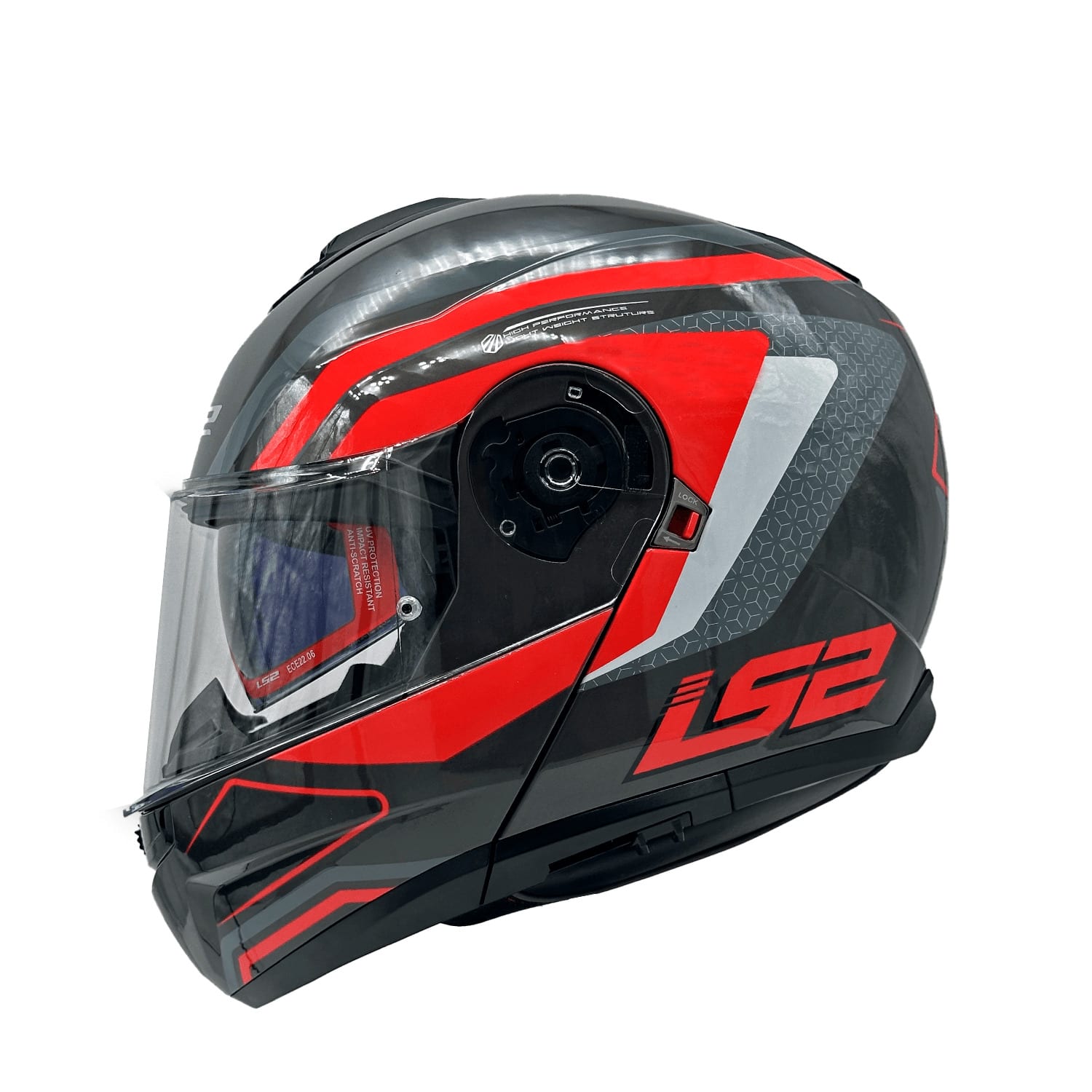 CASCO LS2 FF908 STROBE II PHANTOM TITANIUM GRIS ROJO