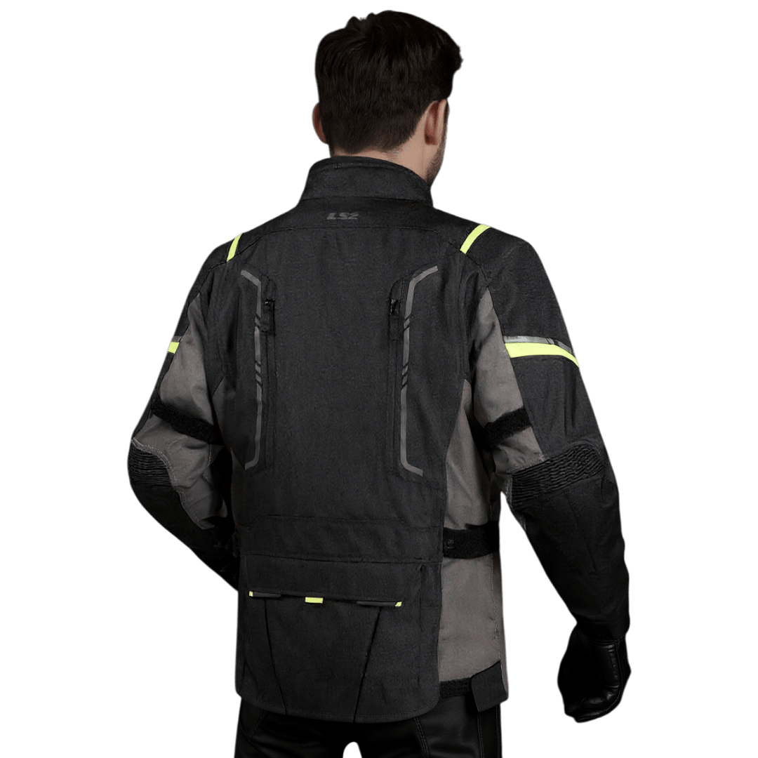 CHAQUETA LS2 NARVIK GRIS NEGRA AMARILLO