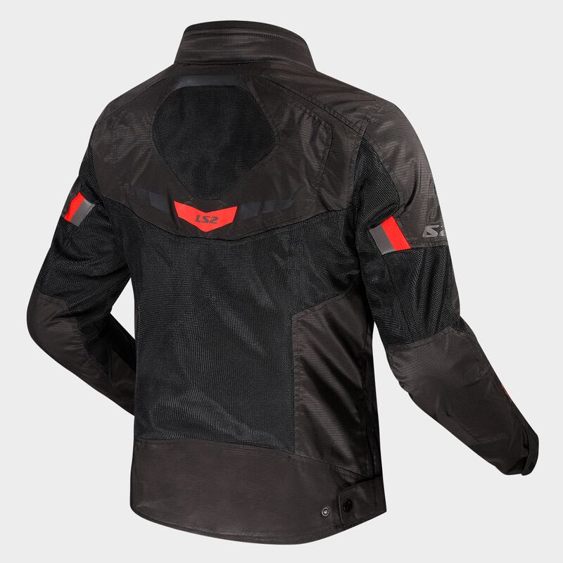 CHAQUETA LS2 GARDA AIR NEGRA ROJA