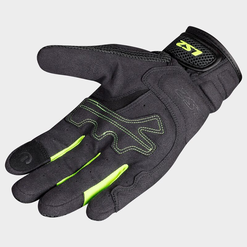 GUANTE LS2 KUBRA NEGRO AMARILLO HOMBRE