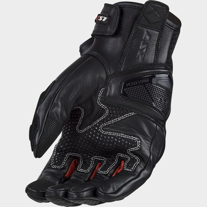 GUANTE LS2 SPARK II CUERO NEGRO ROJO HOMBRE