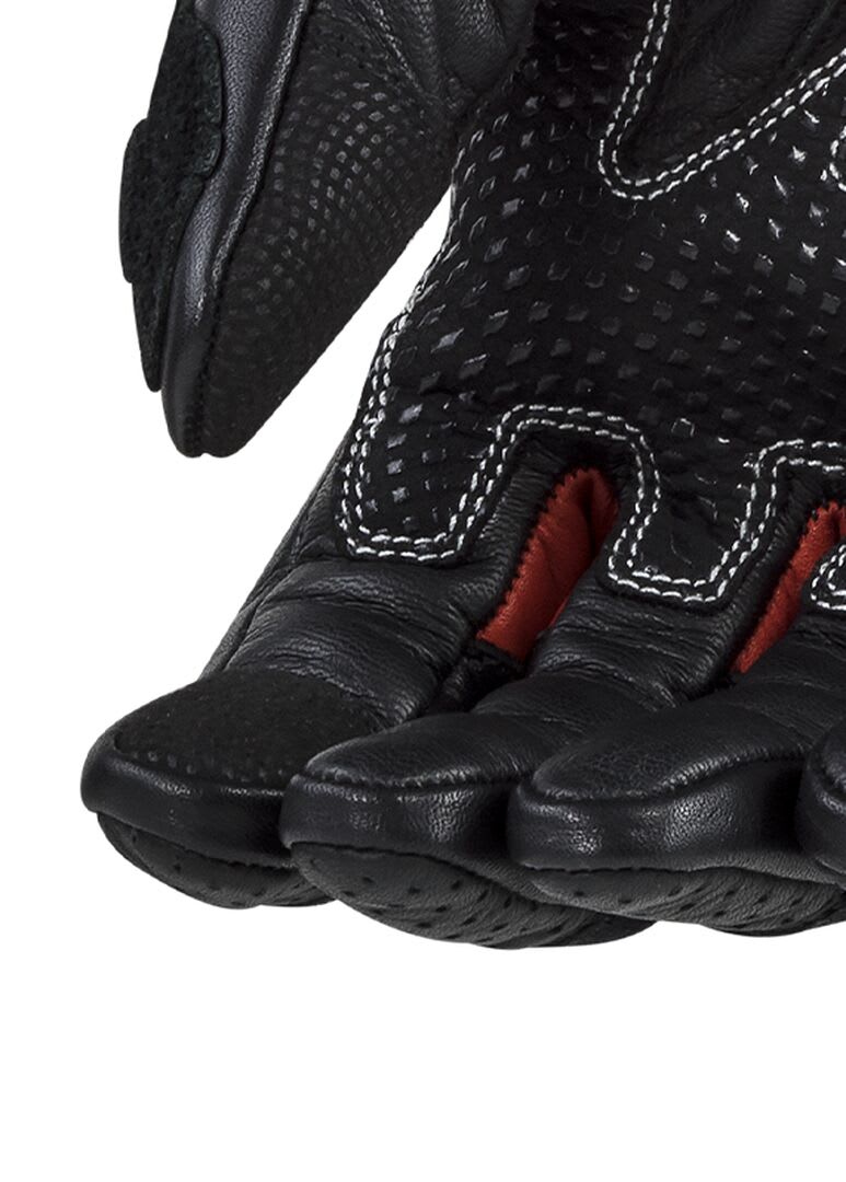 GUANTE LS2 SPARK II CUERO NEGRO ROJO HOMBRE