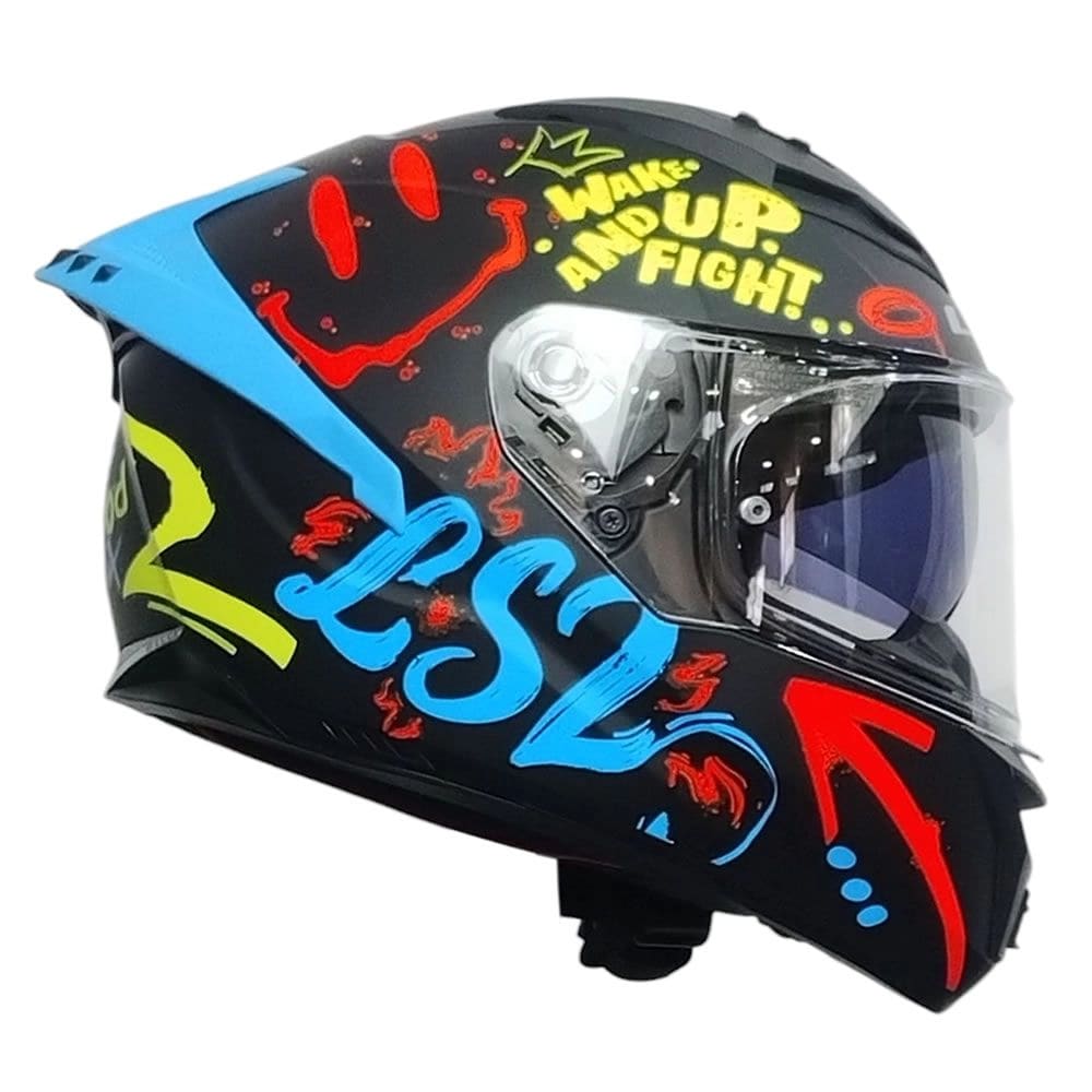 CASCO LS2 FF806 FUSION ONE NEGRO ROJO MATE