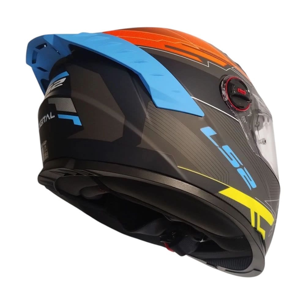CASCO LS2 FF816 COSMOS DIGITAL NEGRO NARANJA MATE SP/CEL