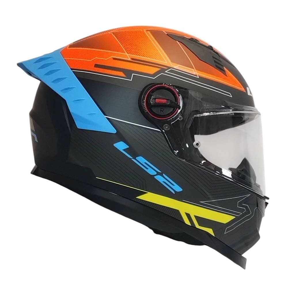 CASCO LS2 FF816 COSMOS DIGITAL NEGRO NARANJA MATE SP/CEL