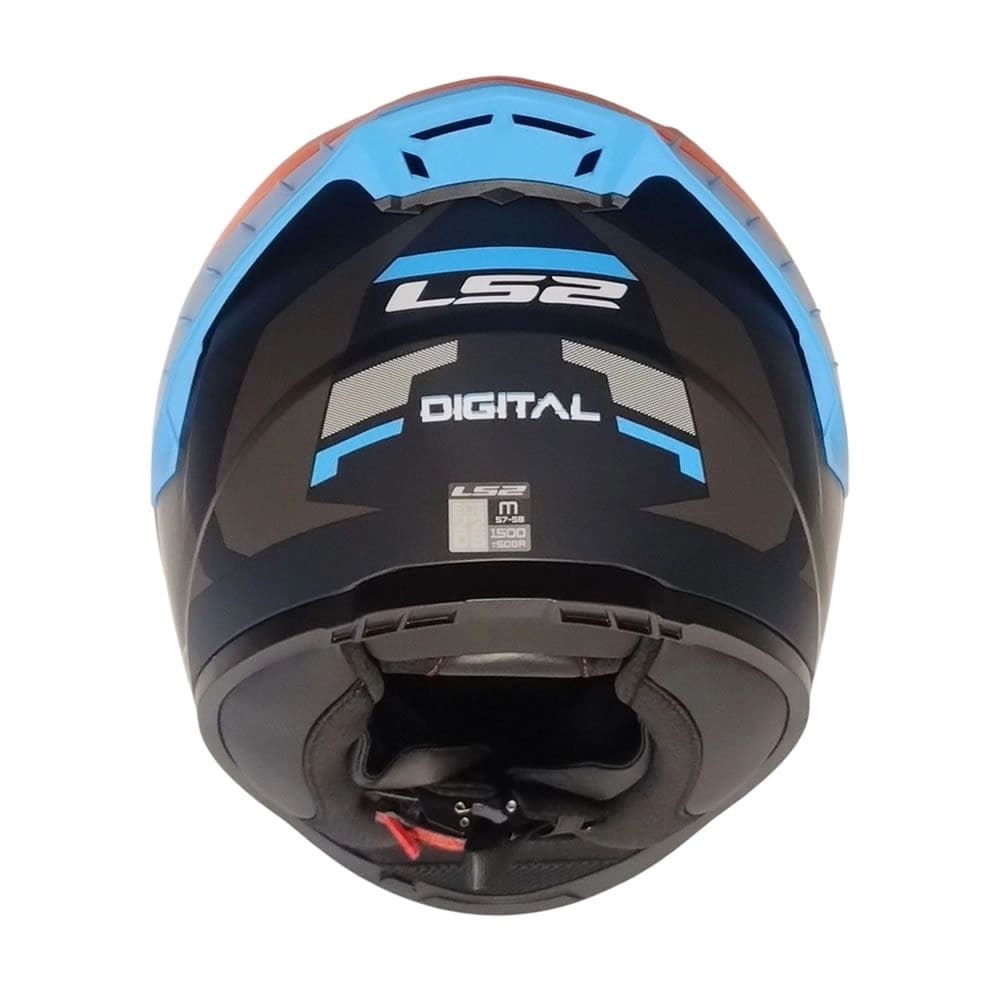 CASCO LS2 FF816 COSMOS DIGITAL NEGRO NARANJA MATE SP/CEL