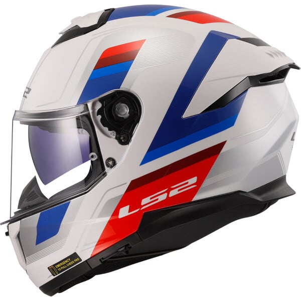 CASCO LS2 FF808 STREAM II VINTAGE BLANCO AZUL ROJO