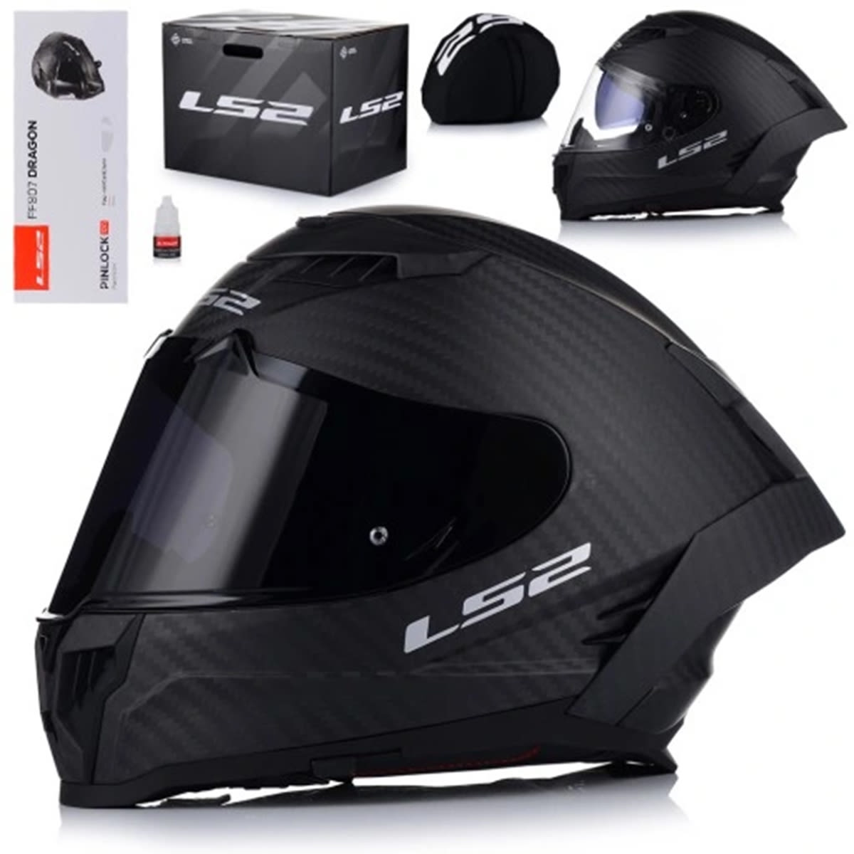 CASCO LS2 FF807 DRAGON C NEGRO MATTE