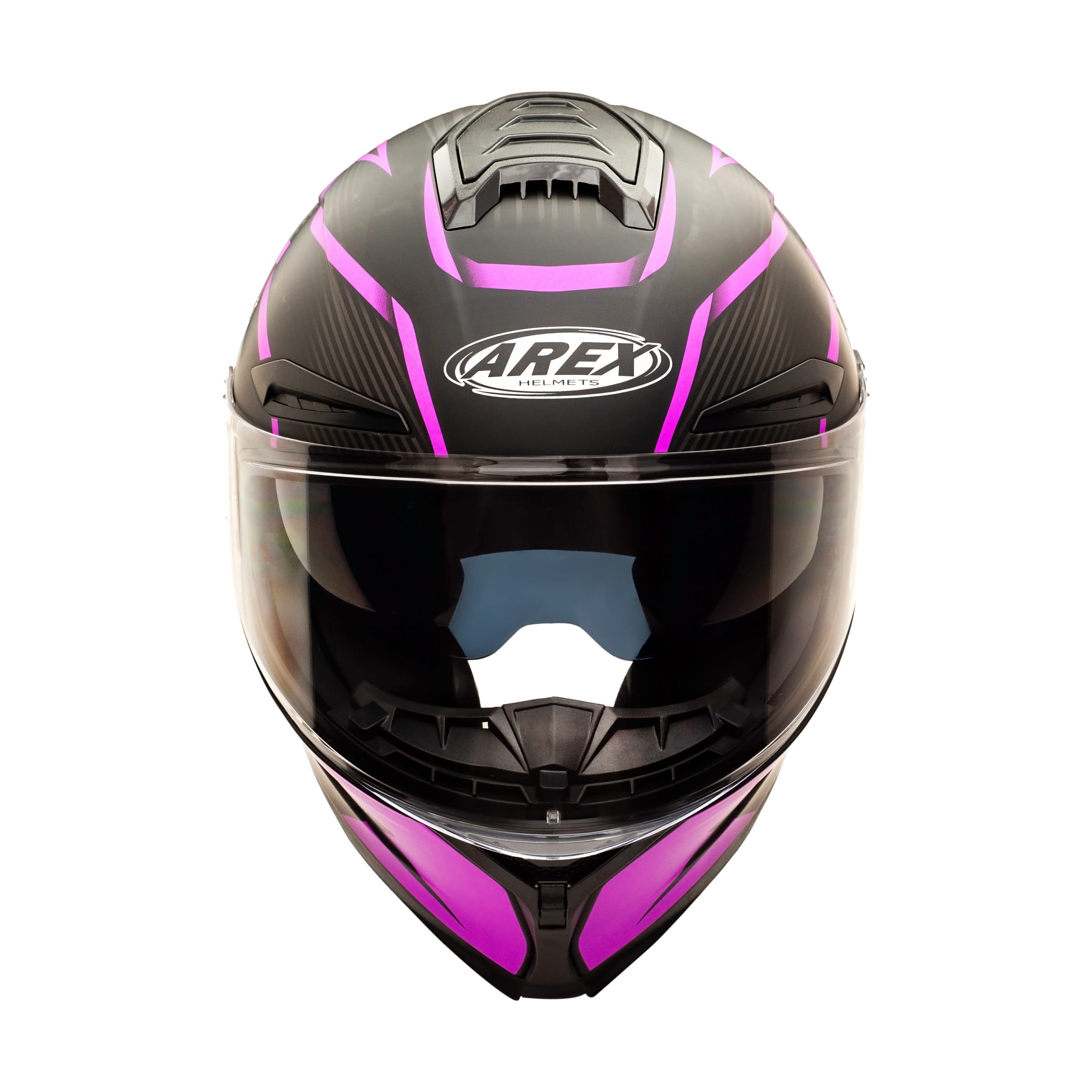 CASCO AREX MR-803 RUSH NEGRO MATTE FUCSIA