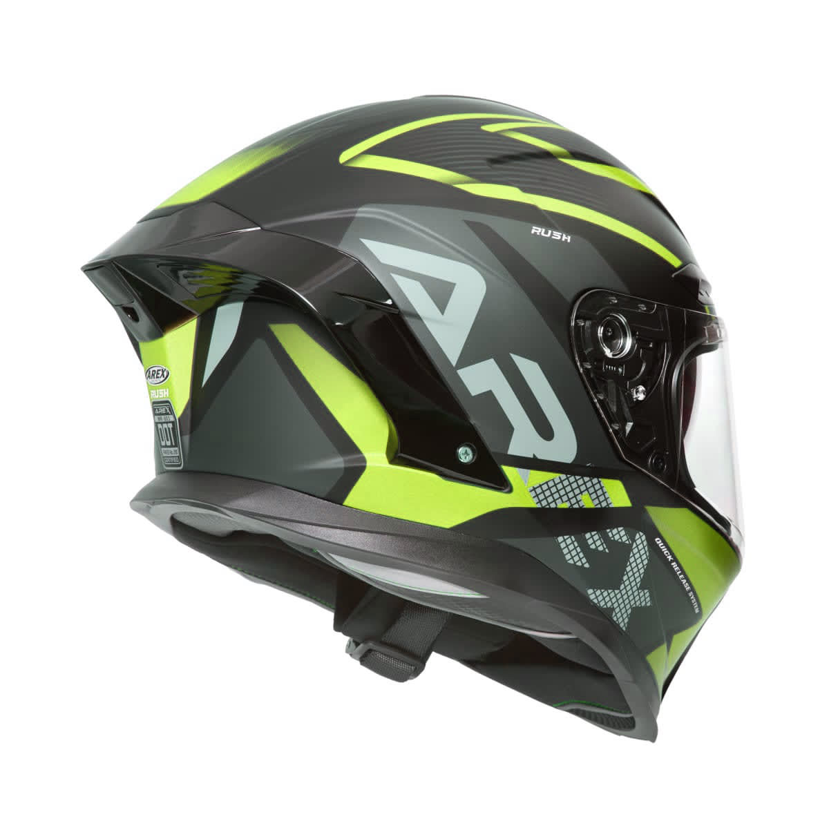 CASCO AREX MR-803 RUSH NEGRO AMARILLO FLUO MATE