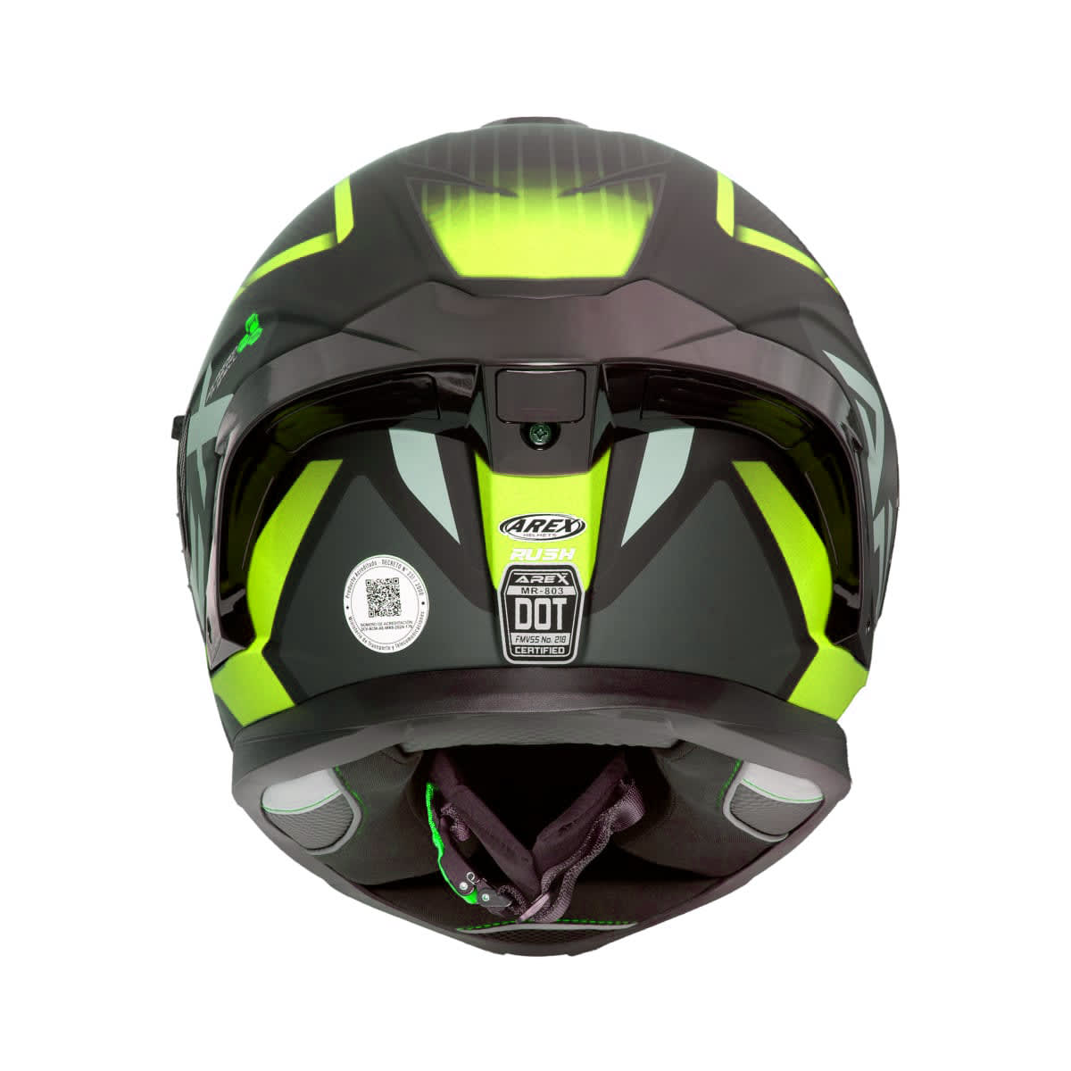 CASCO AREX MR-803 RUSH NEGRO AMARILLO FLUO MATE