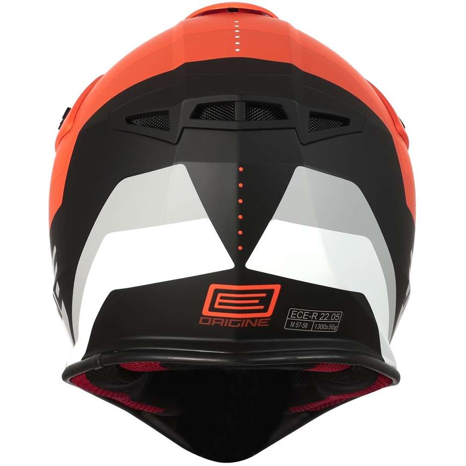 CASCO ORIGINE HERO MX FLUO NARANJO NEGRO MATE