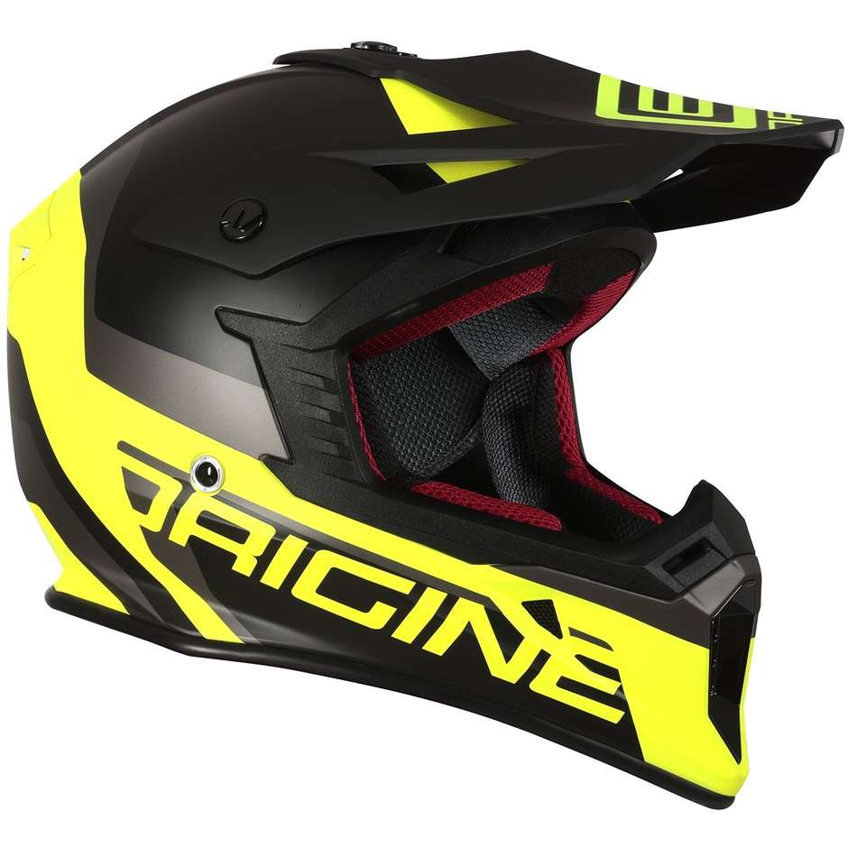CASCO ORIGINE HERO MX FLUO AMARILLO NEGRO MATE