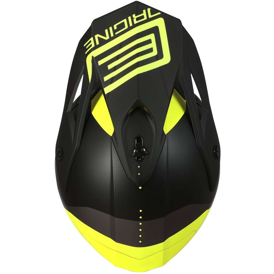CASCO ORIGINE HERO MX FLUO AMARILLO NEGRO MATE