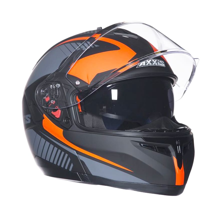 CASCO AXXIS OPTIMUS QUEST NEGRO/NARANJO