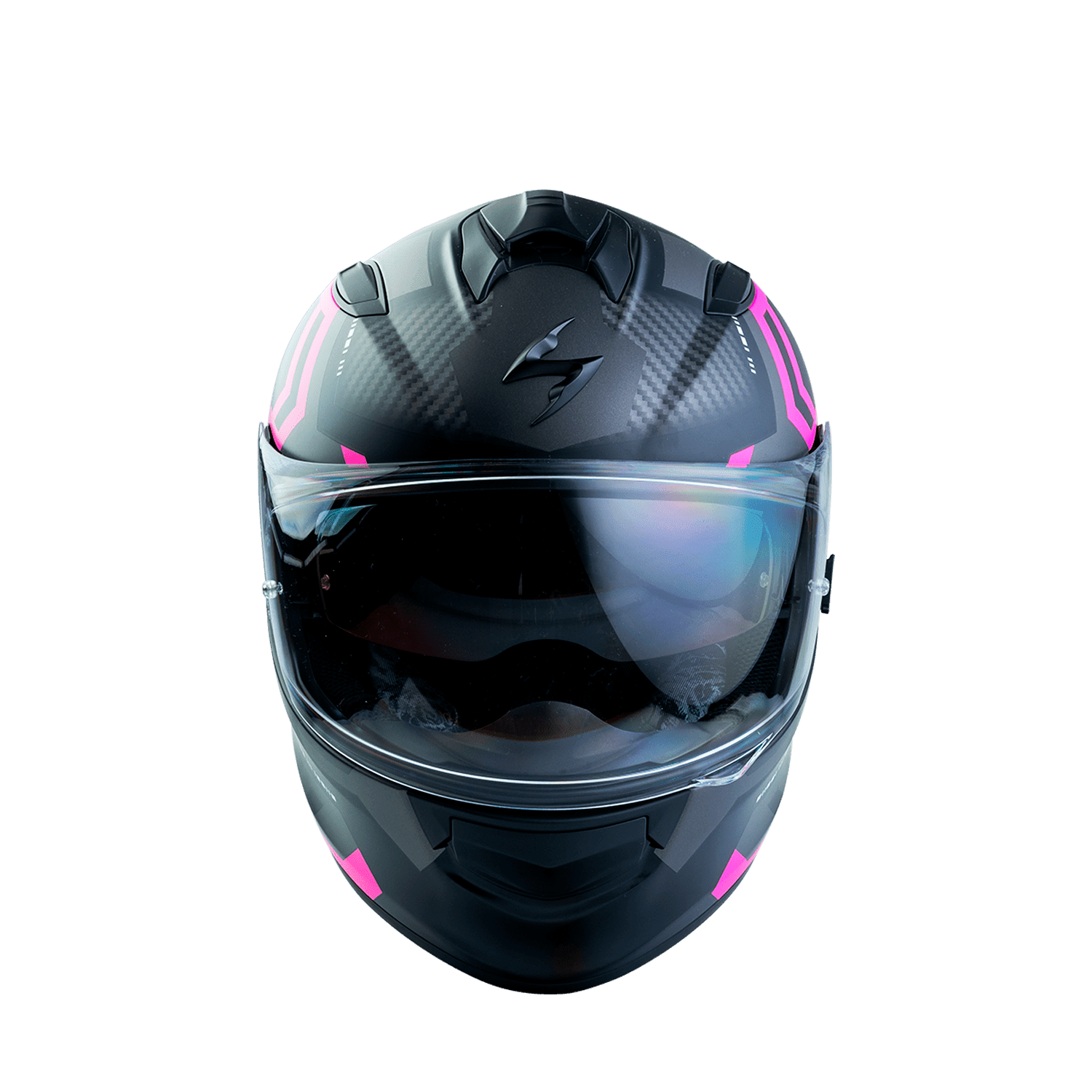 CASCO SCORPION EXO-491 SPIN NEGRO MATE FUCSIA