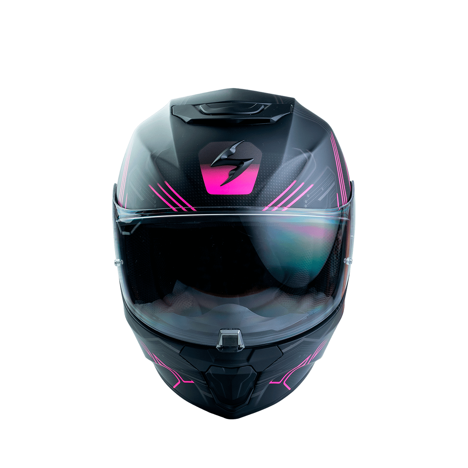 CASCO SCORPION EXO-391 SPADA NEGRO MATE FUCSIA