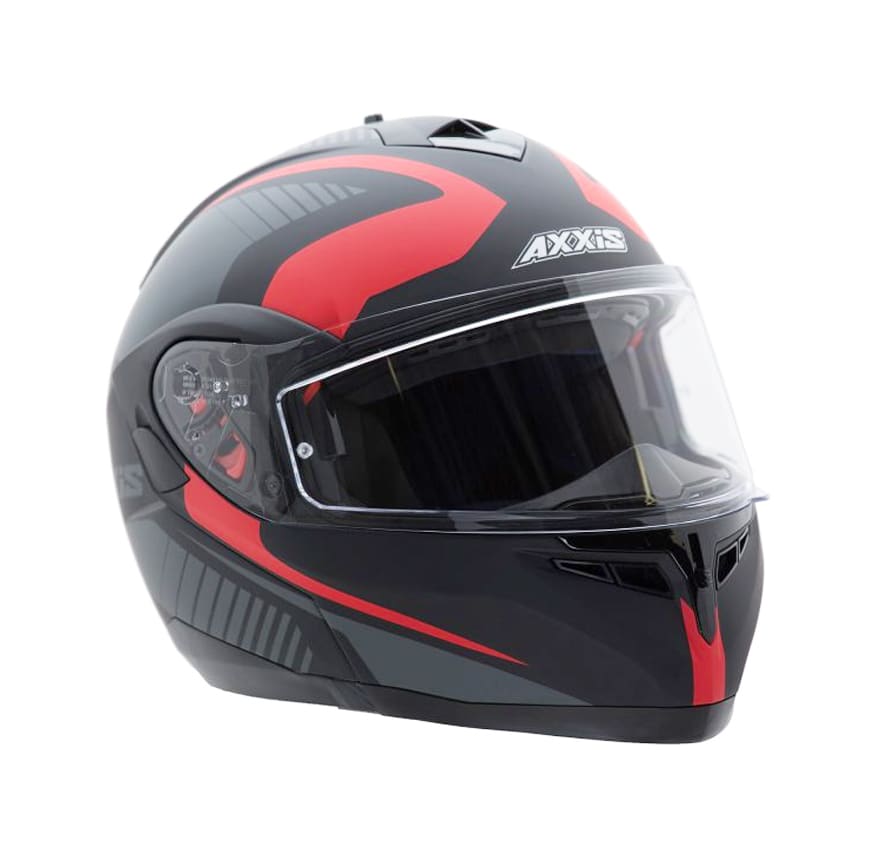 CASCO AXXIS OPTIMUS QUEST NEGRO/ROJO