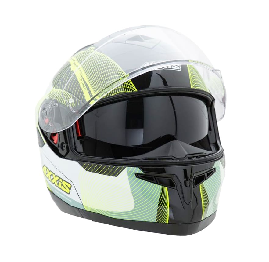 CASCO AXXIS OPTIMUS SPIRIT NEGRO/BCO/AMARILLO