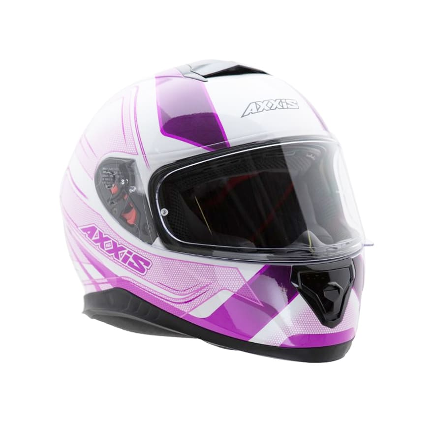 CASCO AXXIS THUNDER TRACE BLANCO/PURPURA