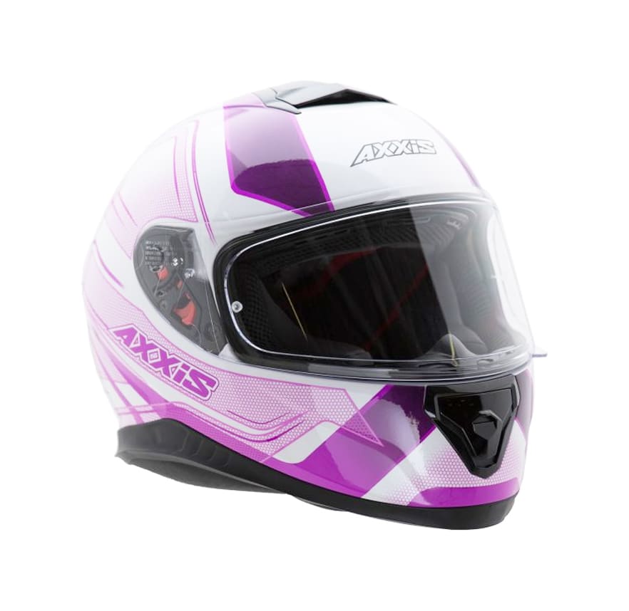 CASCO AXXIS THUNDER TRACE BLANCO/PURPURA