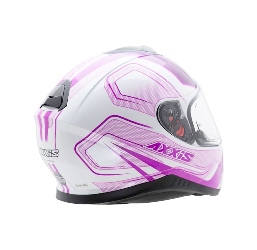 CASCO AXXIS THUNDER TRACE BLANCO/PURPURA