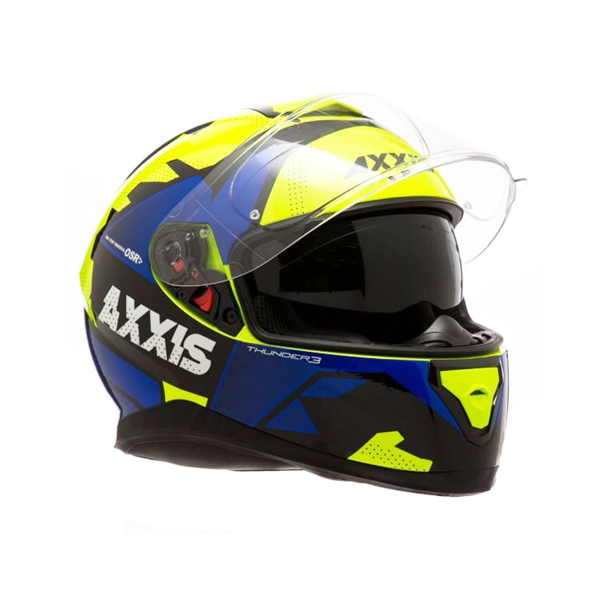CASCO AXXIS THUNDER TORN NEGRO/AZUL/AMARILLO