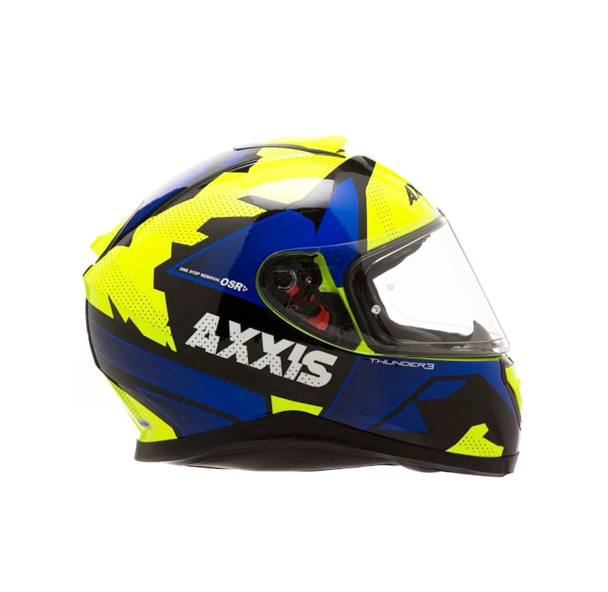 CASCO AXXIS THUNDER TORN NEGRO/AZUL/AMARILLO