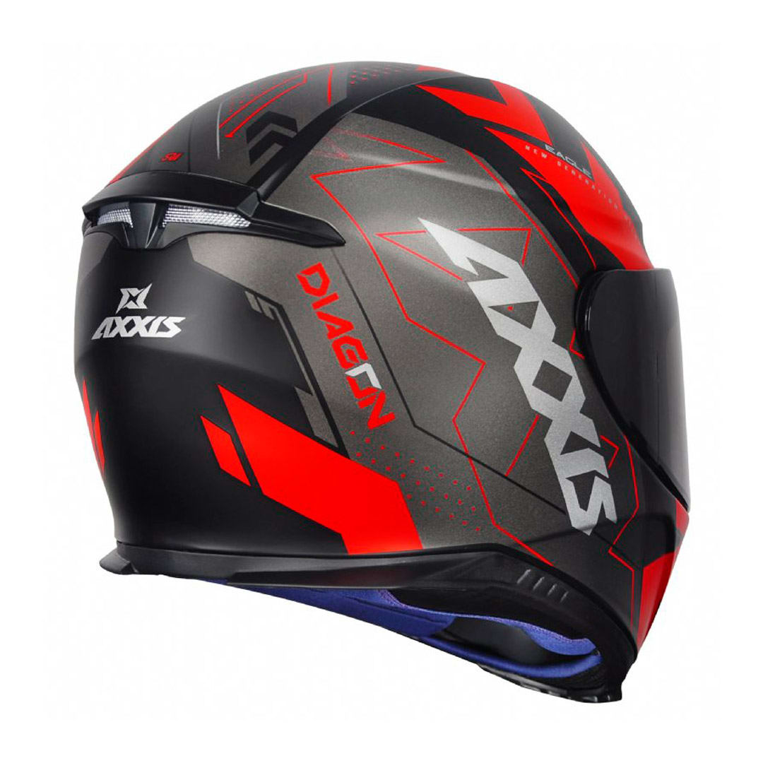 CASCO AXXIS EAGLE SV DIAGON B5 ROJO