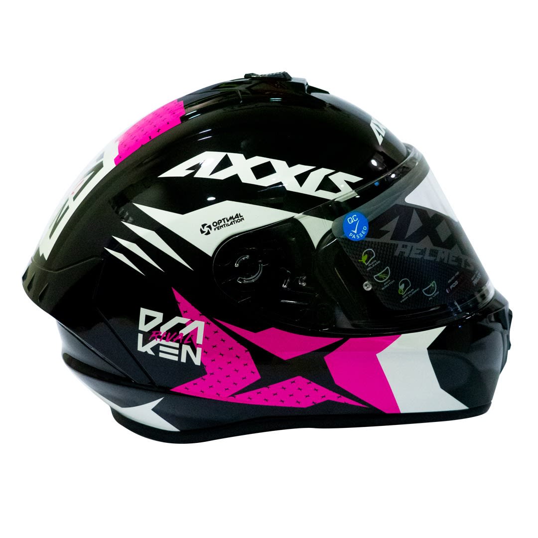 CASCO AXXIS DRAKEN RIVAL B18 ROSA BRILLO
